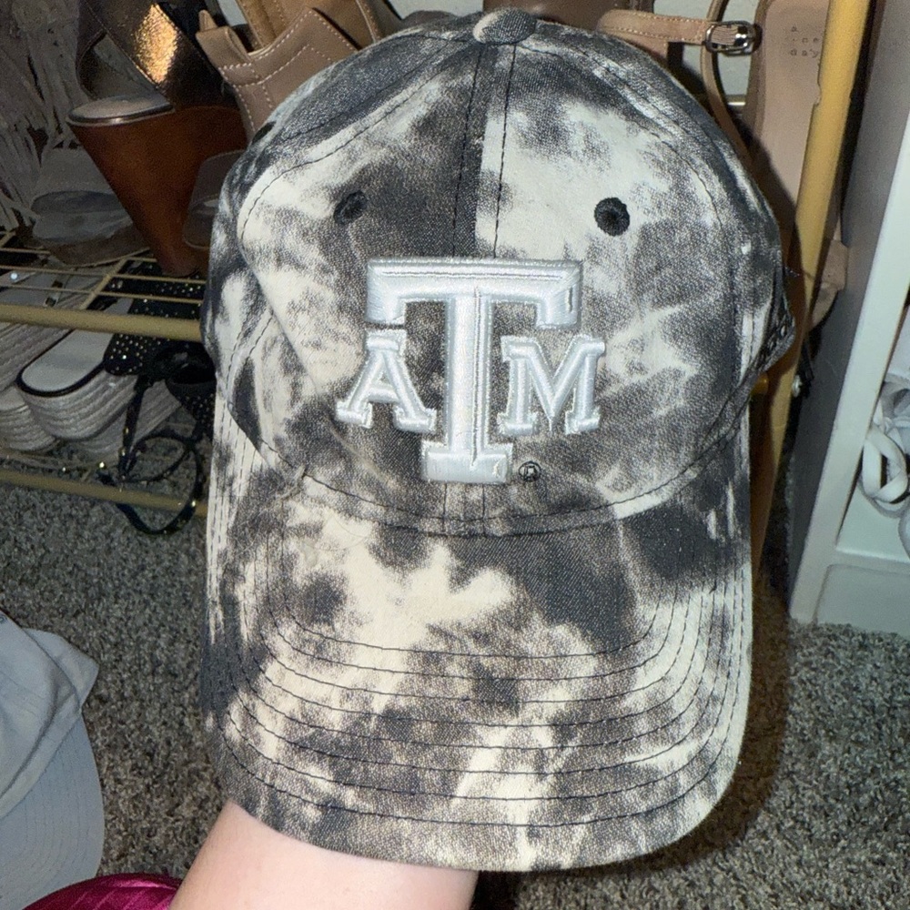 Texas A&M Tie-Dye Logo Baseball Cap - Black & Cream